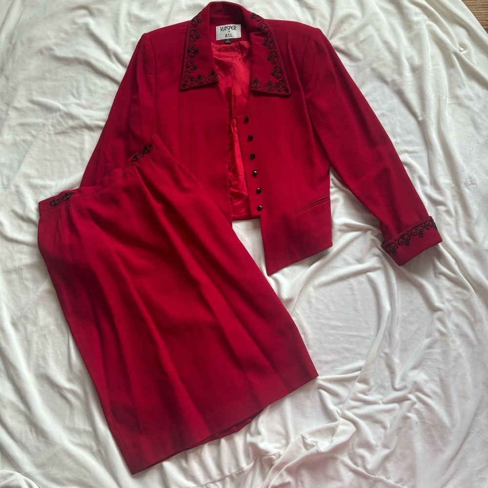 Kasper for ASL Jackets and Coats Vintage Dress Suit Red Size 8